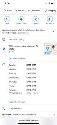 Holiday hours are online through google search too.