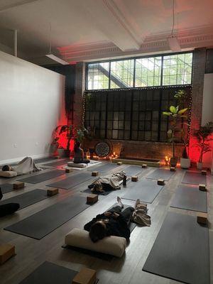 Breathwork practice on a rainy afternoon