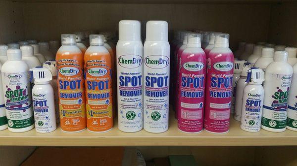 World Famous Spot Remover !  Stop by our San Carlos location for pickup or ask your technician.