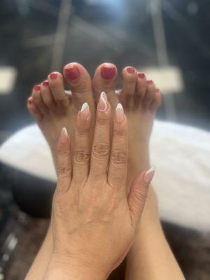 Gel pedi and gel x mani!