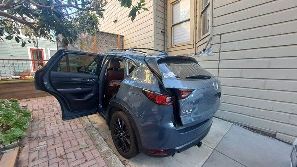 22 Mazda CX-5 Quarter glass repair .