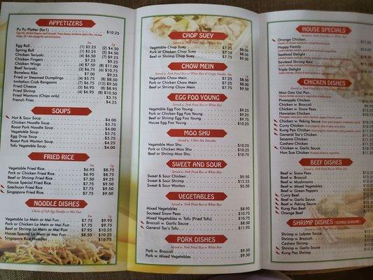 takeout menu