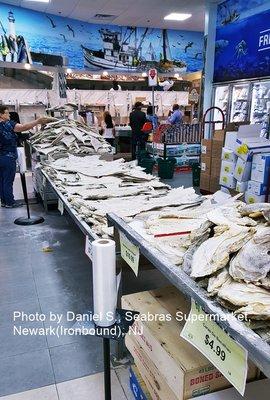 Bacalau or salt cod in different forms and in huge quantaties