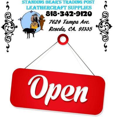 Standing Bear's Trading Post #LetsTalkLeather Give us a Call or Stop by 10am-6pm Monday-Saturday #WeAreOpen