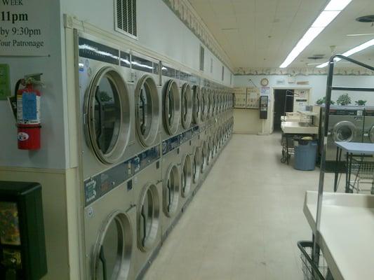 clean washers and dryers, big enough for rides