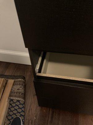 Drawers can no longer be used.