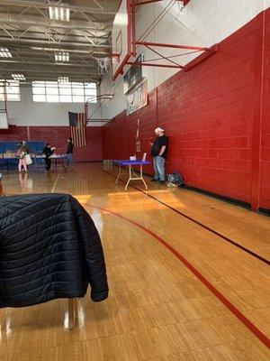 Pantry is inside a gymnasium.