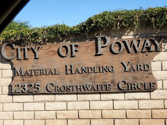 City of Poway Material Handling Yard