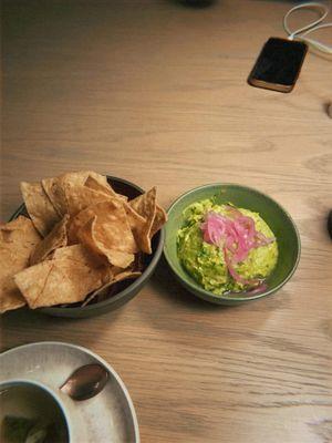 W Guacamole and house tortilla chips.