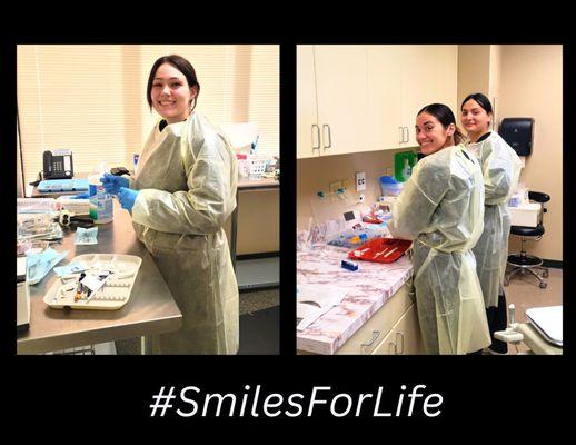 Dental Assistant training, hands-on in our lab.