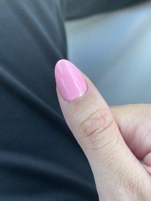 Gel manicure: you can see the bumps