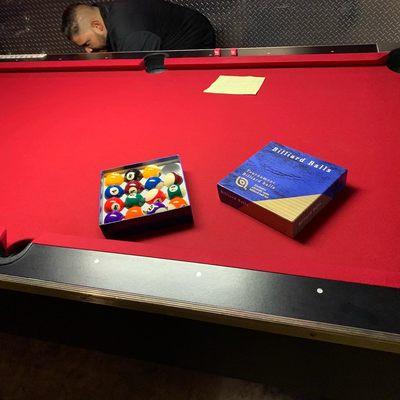 New pool tables & supplies