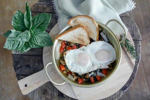 Eggs in a Skillet