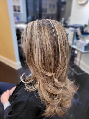 Balayage and cut by Evelyn