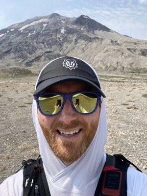 Matt doing a solo 36 mile run around Loowit (Mt. Saint Helen's) in the summer heat.