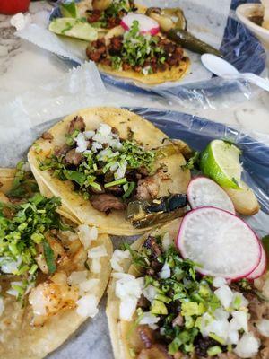 Tacos,with grilled shrimp, grilled beef.grilled fish .  9.22nd .24.. Excellent Taco !