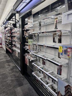 Empty shelves