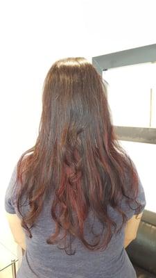 Natural curly hair - looks fantastic straight and with color after Jayrun gets her hands on it!