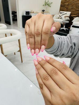 Gel X with Pink French