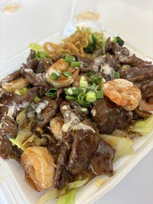 Beef and Shrimp plate