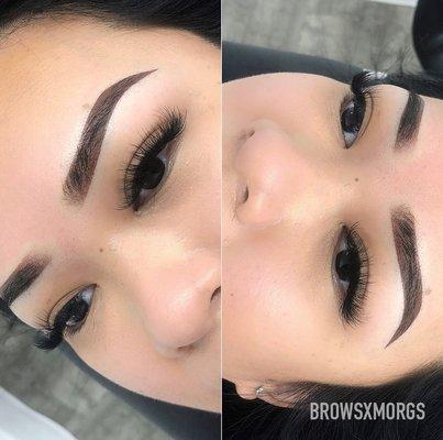 Ombré Powder Brows. Semi-permanent brows custom tailored to you. Wakeup with makeup!