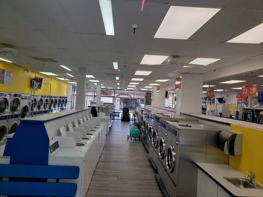 Huge remodel of the space! Over 3,000 Sqft to service your laundry needs! Over 75 washers and dryers!