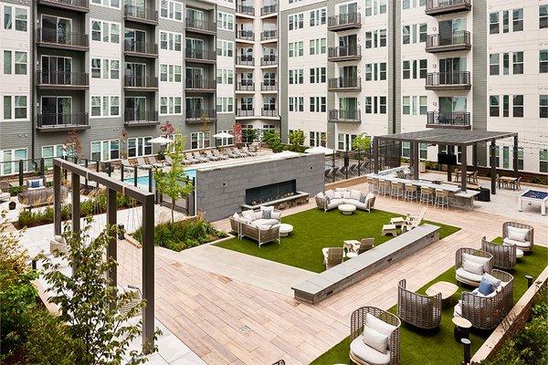 Expansive outdoor courtyard