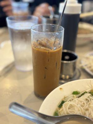 Iced Black Drip-Pot Coffee with Condensed Milk