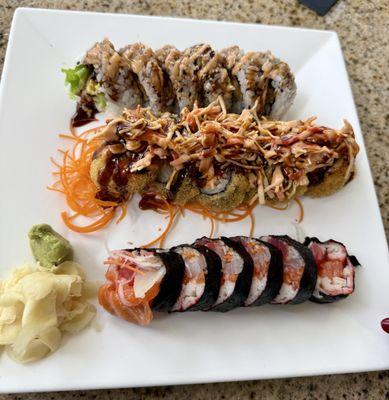 Spicy Tuna, Volcanic and JB rolls