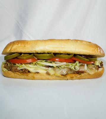 The Heat- chopped chili cheese.  Ground turkey seasoned with bell peppers, onions, special house spice blend , pepper jack cheese