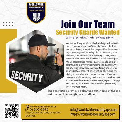 Join Our Team
Where Protection Meets Professionalism