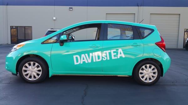 Car wrap for Davids Tea