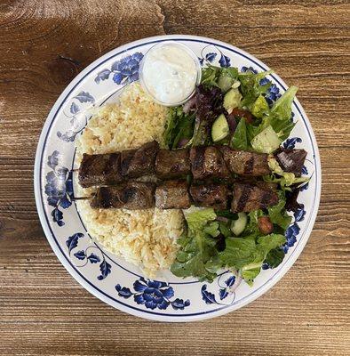 Beef Kabobs Plate