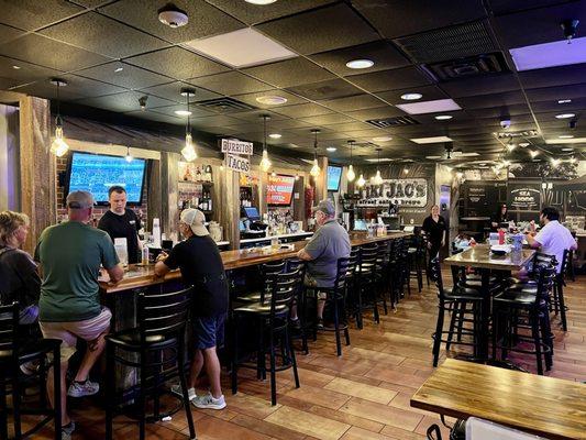 Inside bar dining