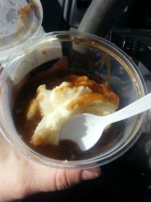 Mmmm! Mashed potatoes and Gravy (obviously laced with crack) from Food City Clinton Highway!