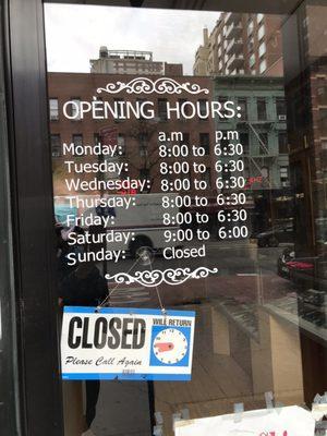 Store hours