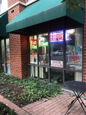 Store entrance in Meridian Apartment building