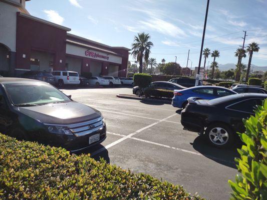 Ample parking, parking spaces as far as the eye can see.