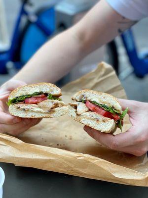 Cast-Iron Chicken Caprese Sandwich