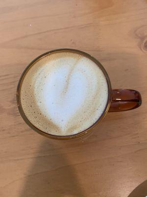 oat milk latte with lavender