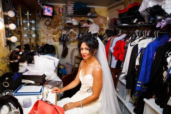 At The Box in NYC (the dressing room)