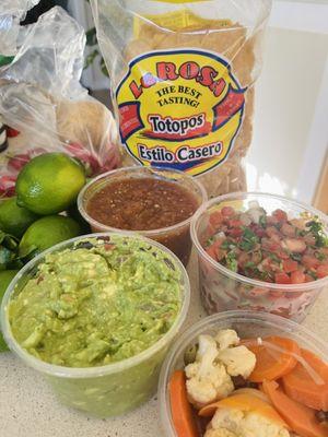 Deli items - freshly made guacamole and pico de gallo