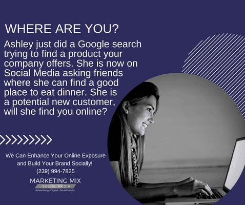 If you aren't showing up in online searches, we can help!