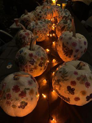 Decorated pumpkins