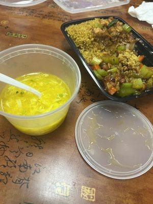 Egg Drop Soup and Kung Pao Chicken