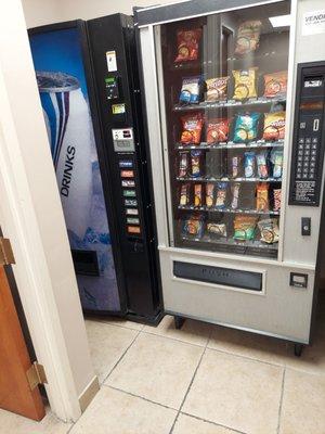 Snack machines in building