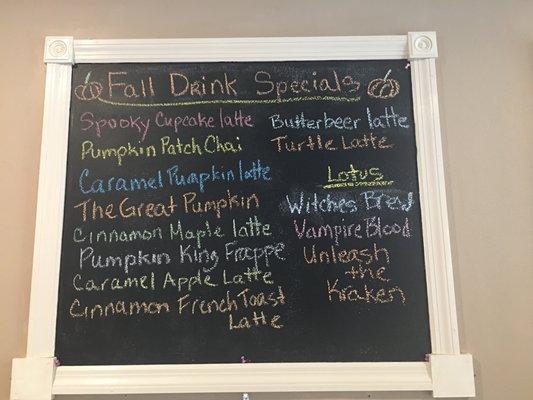 Fall Drink Specials