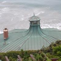 Copper Roofing on the beach in Malibu.  Patina starting to age naturally.