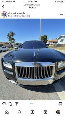 Rolls Royce Wash & Waxed with a Maintence wash