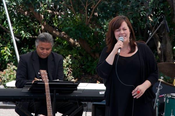 Natasha Miller performing at the Rooftop Garden